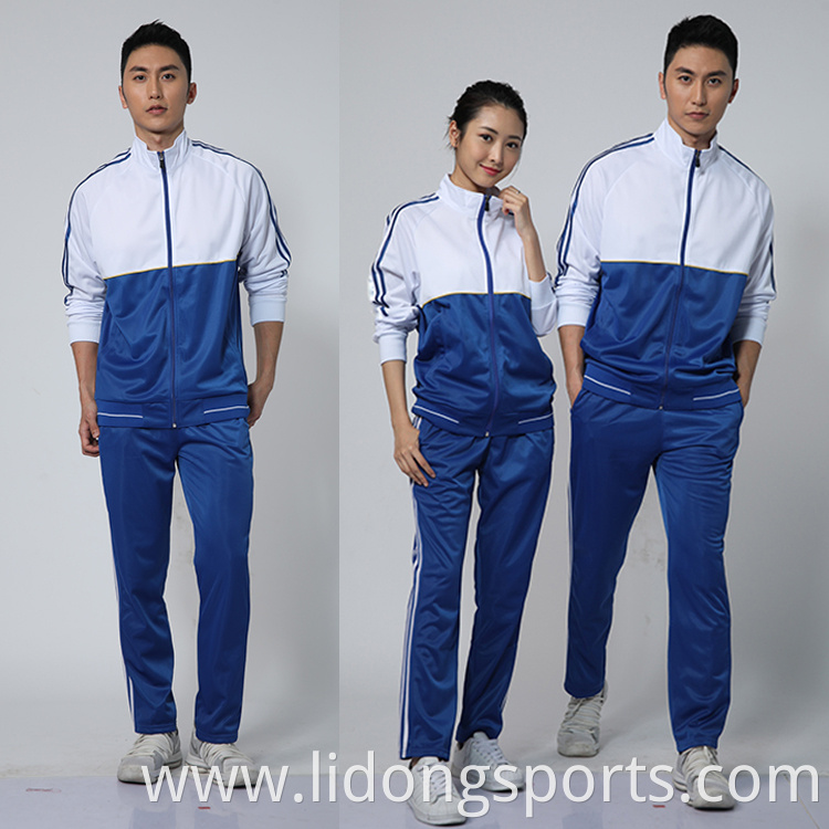 100% polyester fabric design new tracksuit customized slim fit tracksuits